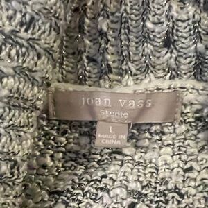 Joan Vass Women's Black and White Sweater